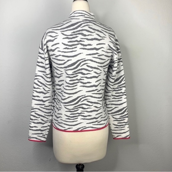Anthropologie Zebra Print Lizzie Mock Neck Sweater Sz Medium - Picture 4 of 8